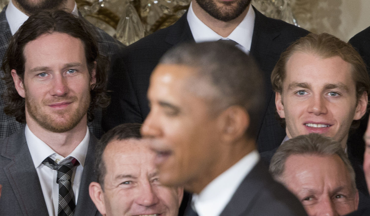 Barack Obama, Duncan Keith, Patrick Kane